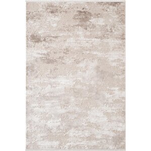 İndigo Id010k Bej Kahverengi Modern Desen Akrilik İplik Tozuaz Pamuk Taban Salon Mutfak Halısı 100x200 cm