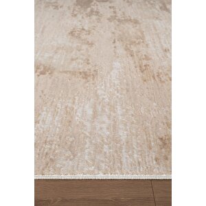 İndigo Id010k Bej Kahverengi Modern Desen Akrilik İplik Tozuaz Pamuk Taban Salon Mutfak Halısı 100x200 cm