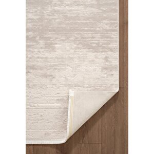 Leon Ln001g Krem Halı Modern Desen Pamuk Taban Akrilik Tozuaz Salon Yatak Odası Koridor Halısı 200x290 cm