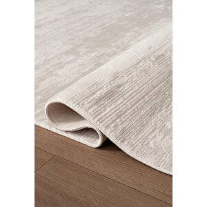 Leon Ln001g Krem Halı Modern Desen Pamuk Taban Akrilik Tozuaz Salon Yatak Odası Koridor Halısı