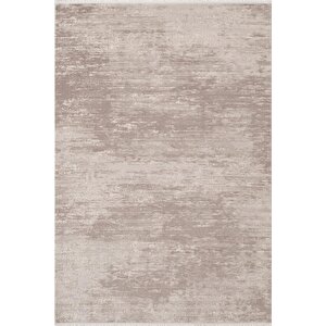 Leon Ln001k Bej Halı Modern Desen Pamuk Taban Akrilik Tozuaz Salon Yatak Odası Mutfak Koridor Halısı 100x200 cm