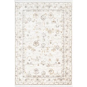 Etro Et003a Krem Klasik Modern Çerçeveli Etnik Desen Parlak Ağır Salon Halısı İpek Serisi 100x200 cm