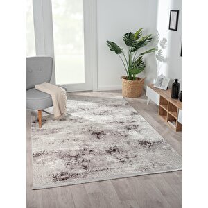 Tokyo 1701 Gri Halı Antrasit Detaylı Modern Klasik Desen Akrilik Halı Kaymaz Taban Tozuaz Salon Halı 100x200 cm