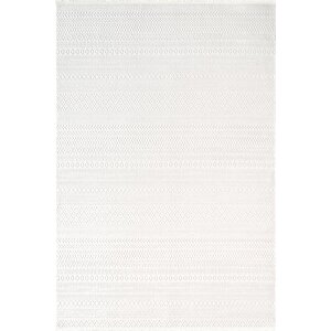 Jade Jd015w Beyaz Halı İskandinav Desen Triko Akrilik Pamuk Tabanlı Kaymaz Salon Yatak Odası Halı 80x150 cm