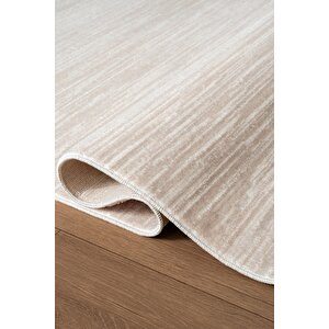 Icon Ic005b Bej Modern Desenli Akrilik Pamuk Tabanlı 4 Mevsim Salon Koridor Oturma Oda Halısı 160x230 cm