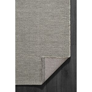 Mumbai Mu002g Gri Doğal Kilim Görünümlü Pamuk Tuşeli Kaymaz Pamuk Taban Dekoratif Halı Tozu Yok 80x300 cm