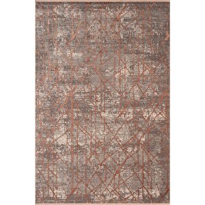 Art At005p Gül Rengi Halı Modern Desen Triko Akrilik Viskon Boyama Yüksek Sıklık Ipek Serisi 160x230 cm