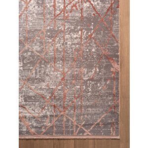 Art At005p Gül Rengi Halı Modern Desen Triko Akrilik Viskon Boyama Yüksek Sıklık Ipek Serisi