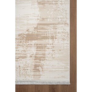 Etro Et006b Krem Modern Desenli Parlak Ağır Yüksek Sıklıkta Salon Halısı İpek Serisi