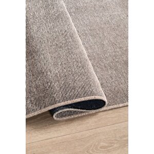 Vera Vl Yıkanabilir Kaydırmaz, Pamuk Dokuma, Premium Kalite Salon&mutfak&yemek Odası Kilimi Siyah 120x300 cm