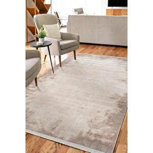 Etro Et008b Gri Modern Geometrik Desen Parlak Ağır Yüksek Sıklıkta Salon Halısı İpek Serisi 100x200 cm