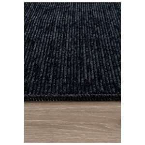 Vera Vl Yıkanabilir Kaydırmaz, Pamuk Dokuma, Premium Kalite Salon&mutfak&yemek Odası Kilimi Siyah