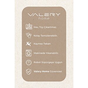 Vera Vl Yıkanabilir Kaydırmaz, Pamuk Dokuma, Premium Kalite Salon&mutfak&yemek Odası Kilimi Siyah