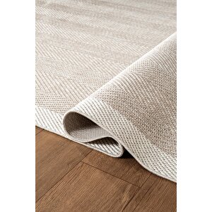 Zeen ze001b Sisal Bej Beyaz Kolay Temizlenebilir Makinede Yıkanabilir Mutfak Halısı Pamuk Taban