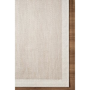 Zeen ze001b Sisal Bej Beyaz Kolay Temizlenebilir Makinede Yıkanabilir Mutfak Halısı Pamuk Taban