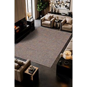 Zeen Ze003r Sisal Gri Kolay Temizlenebilir Makinede Yıkanabilir Mutfak Halısı Pamuk Taban 160x230 cm