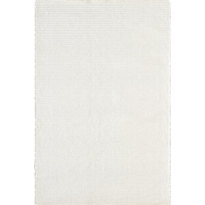 Decor Dc002w Beyaz Doğal Kalın Kilim Kenar Saçaklı Üst Sınıf Kalite Karmen Halı İpek Serisi 80x150 cm