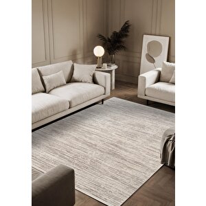 Fresco Fc006g Gri Halı Modern Desen 100 Tarak Viskon Parlak Yumuşak İpek Serisi 200x290 cm