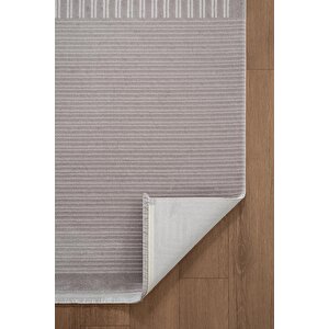 Jade Jd002g Gri Halı Modern Desenli Triko Akrilik Pamuk Tabanlı Kaymaz Salon Ve Yatak Odası Halıs