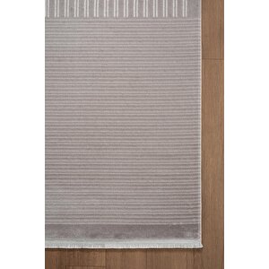 Jade Jd002g Gri Halı Modern Desenli Triko Akrilik Pamuk Tabanlı Kaymaz Salon Ve Yatak Odası Halıs