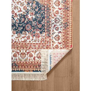 Diamente Dm006r Bej Krem Çerçeveli Halı Modern Klasik Desen 100 Tarak Bambu Viskon İpek Serisi