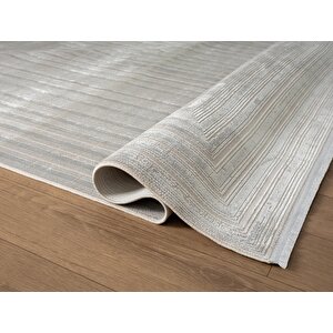 Cosmos Cs005g Gri Halı Modern Detaylı Pamuk Taban Viskon Tozuaz Salon Yatak Odası Koridor Halısı 100x200 cm