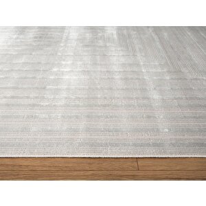 Cosmos Cs005g Gri Halı Modern Detaylı Pamuk Taban Viskon Tozuaz Salon Yatak Odası Koridor Halısı
