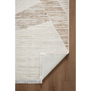 Etro Et009b Krem Modern Desenli Parlak Ağır Yüksek Sıklıkta Salon Halısı İpek Serisi