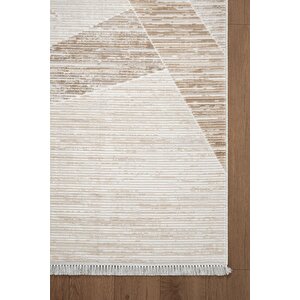 Etro Et009b Krem Modern Desenli Parlak Ağır Yüksek Sıklıkta Salon Halısı İpek Serisi