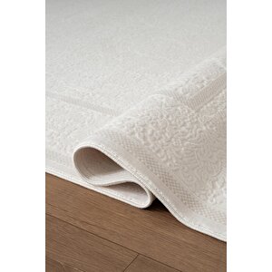 Etro Et002w Krem Klasik Modern Çerçeveli Desen Parlak Ağır Yüksek Sıklıkta Salon Halısı İpek Serisi 160x230 cm