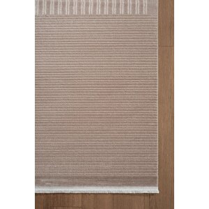 Jade Jd016b Bej Halı Modern Geometrik Desenli Triko Akrilik Pamuk Tabanlı Kaymaz Salon Halısı