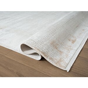 Vogue?vg001b Krem Bej Klasik Desen Modern Renk 100?tarak Viskon Salon Halısı İpek Serisi