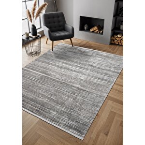 Cosmos Cs002a Gri Halı Modern Detaylı Pamuk Taban Viskon Tozuaz Salon Yatak Odası Koridor Halısı 200x290 cm