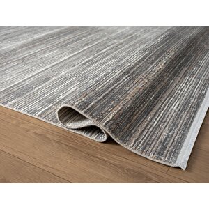 Cosmos Cs002a Gri Halı Modern Detaylı Pamuk Taban Viskon Tozuaz Salon Yatak Odası Koridor Halısı 200x290 cm