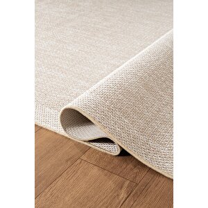 Zeen Ze002b Sisal Bej Kolay Temizlenebilir Makinede Yıkanabilir Mutfak Halısı Pamuk Taban