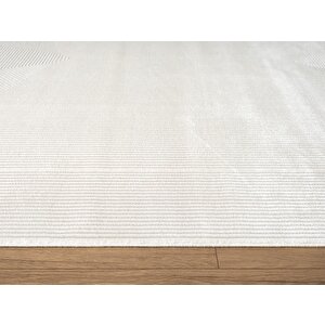 Cosmos Cs006w Beyaz Halı Modern Detaylı Pamuk Taban Viskon Tozuaz Salon Yatak Odası Koridor Halısı
