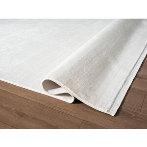 Fresco Fc003w Beyaz Halı Modern Desen 100 Tarak Viskon Parlak Yumuşak İpek Serisi