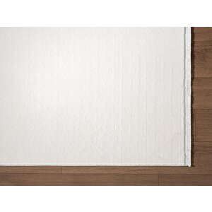 Fresco Fc003w Beyaz Halı Modern Desen 100 Tarak Viskon Parlak Yumuşak İpek Serisi
