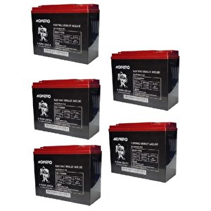 Monero 12v-20 Amper Di̇k  E-bike Akü 5'lü Paket 24 Amper Ebatlarında Ebatlar: 180 X 78 X 170mm