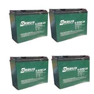 12v 24 Amper (di̇k) Elektri̇kli̇ Bi̇si̇klet Aküsü  4'lü Paket