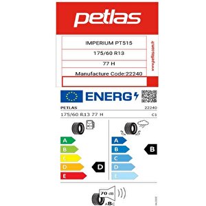 175/60 R13 Tl 77h Imperium Pt515 Oto Yaz Lastiği (üretim Tarihi:2025)