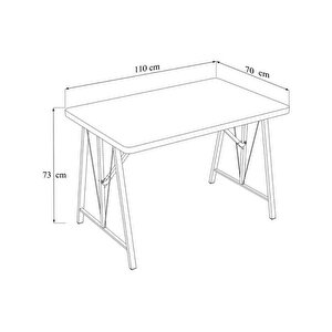 Hayat 70 X 110 Cm Sabit Bendir Mutfak Masası, Mutfak Masası Takımı, Yemek Masası, 4 Kahverengi Sandalye Kahverengi