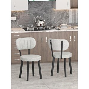 Azra 70x110cm Efes Mutfak Masası, Mutfak Masası Takımı, Yemek Masası, 4 Açık Gri Sandalye