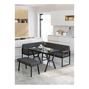 Src Serisi Balkon, Bahçe, Cafe, Köşe Takımı, Balkon Köşe Takımı - Bendir Masalı - Antrasit Antrasit