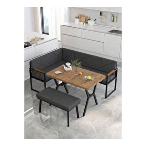 Src Serisi Balkon, Bahçe, Cafe, Köşe Takımı, Balkon Köşe Takımı - Atlantik Masalı - Antrasit Antrasit