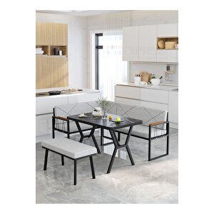 Src Serisi Balkon, Bahçe, Cafe, Köşe Takımı, Balkon Köşe Takımı - Bendir Masalı - Açık Gri Açık Gri