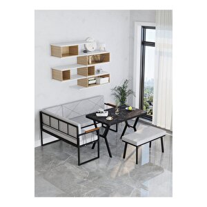 Src Serisi Balkon, Bahçe, Cafe, Köşe Takımı, Balkon Köşe Takımı - Bendir Masalı - Açık Gri Açık Gri