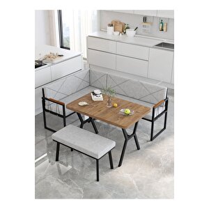 Src Serisi Balkon, Bahçe, Cafe, Köşe Takımı, Balkon Köşe Takımı - Atlantik Masalı - Açık Gri Açık Gri