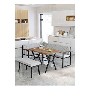 Src Serisi Balkon, Bahçe, Cafe, Köşe Takımı, Balkon Köşe Takımı - Atlantik Masalı - Açık Gri Açık Gri