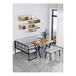 Src Serisi Balkon, Bahçe, Cafe, Köşe Takımı, Balkon Köşe Takımı - Atlantik Masalı - Açık Gri Açık Gri